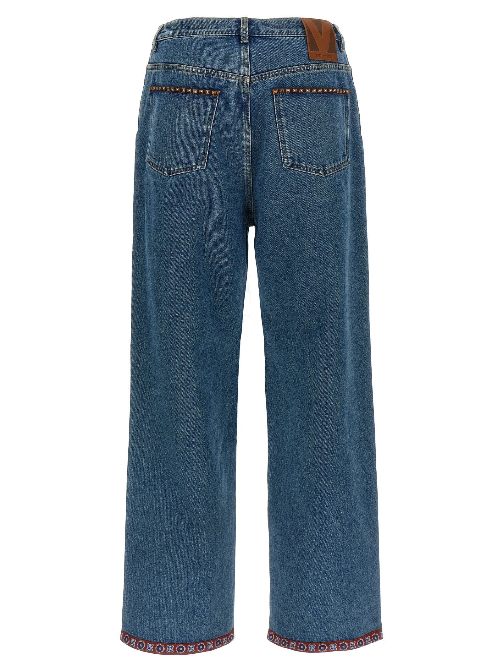 VALENTINO GARAVANI - VALENTINO GARAVANI - Valentino Garavani floral insert jeans - Men’s Clothing