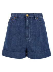 VALENTINO GARAVANI - VALENTINO GARAVANI - Valentino Garavani denim shorts - Women’s Clothing