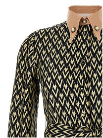 VALENTINO GARAVANI - VALENTINO GARAVANI - Valentino Garavani ’Toute La V’ midi dress - Women’s Clothing