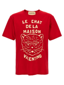 VALENTINO GARAVANI - VALENTINO GARAVANI - Valentino Garavani ’Le Chat de la Maison’ T-shirt - Men’s Tops
