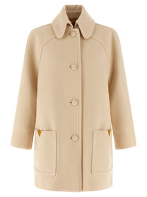 VALENTINO GARAVANI - VALENTINO GARAVANI - Valentino Garavani Wool Drap coat - Women’s Outerwear
