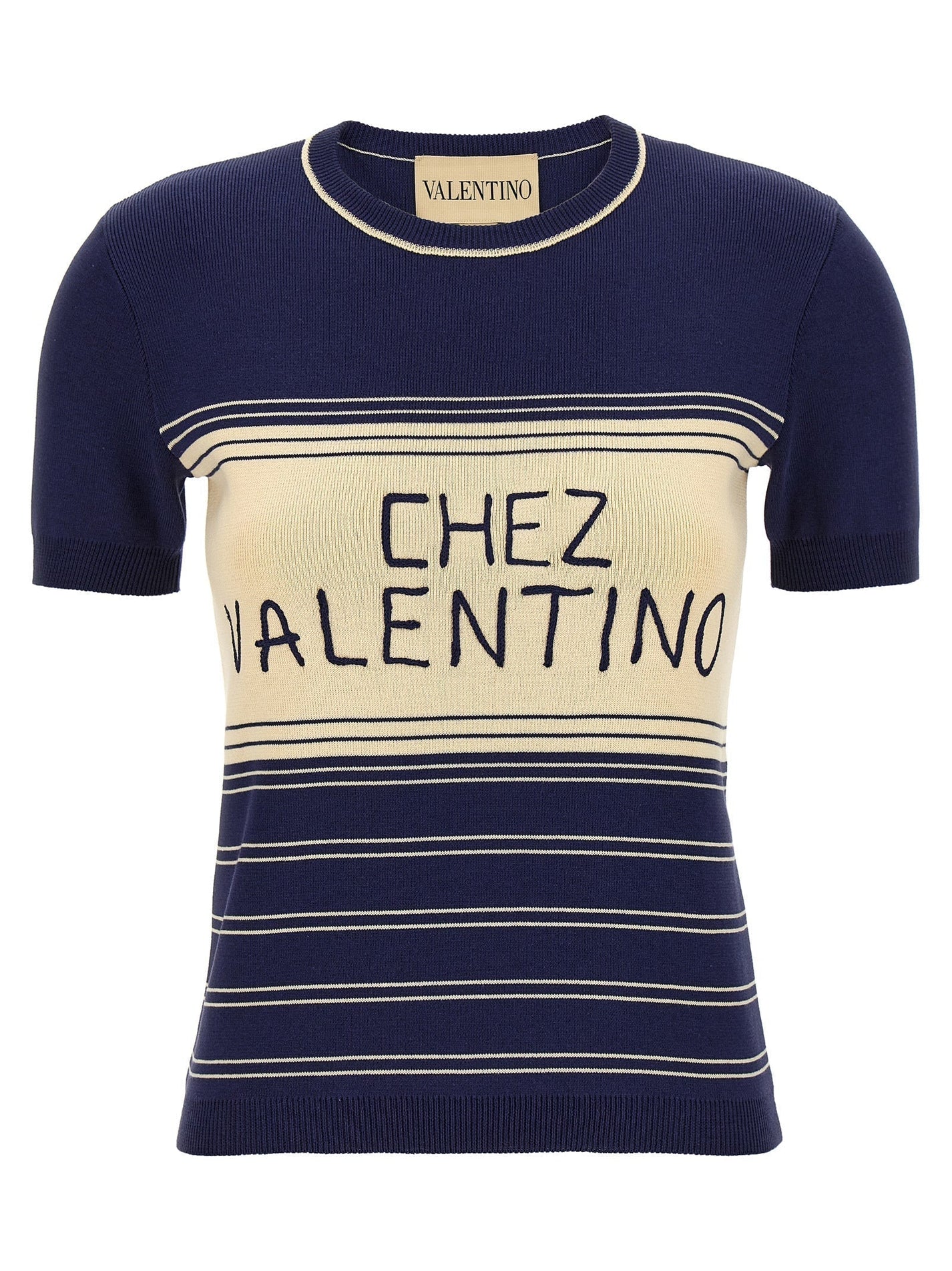 VALENTINO GARAVANI - VALENTINO GARAVANI - Valentino Garavani ’Chez Valentino’ T-shirt - Women’s Top