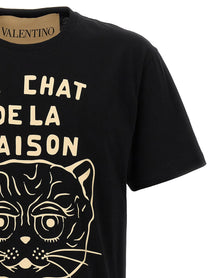 VALENTINO GARAVANI - VALENTINO GARAVANI - Valentino Garavani ’Le Chat de la Maison’ T-shirt - Men’s Top