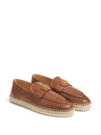 Valentino Garavani - Valentino Garavani Flat shoes Leather Brown - Espadrilles