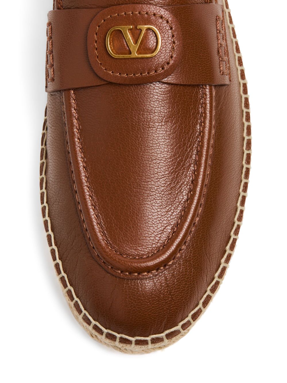 Valentino Garavani - Valentino Garavani Flat shoes Leather Brown - Espadrilles