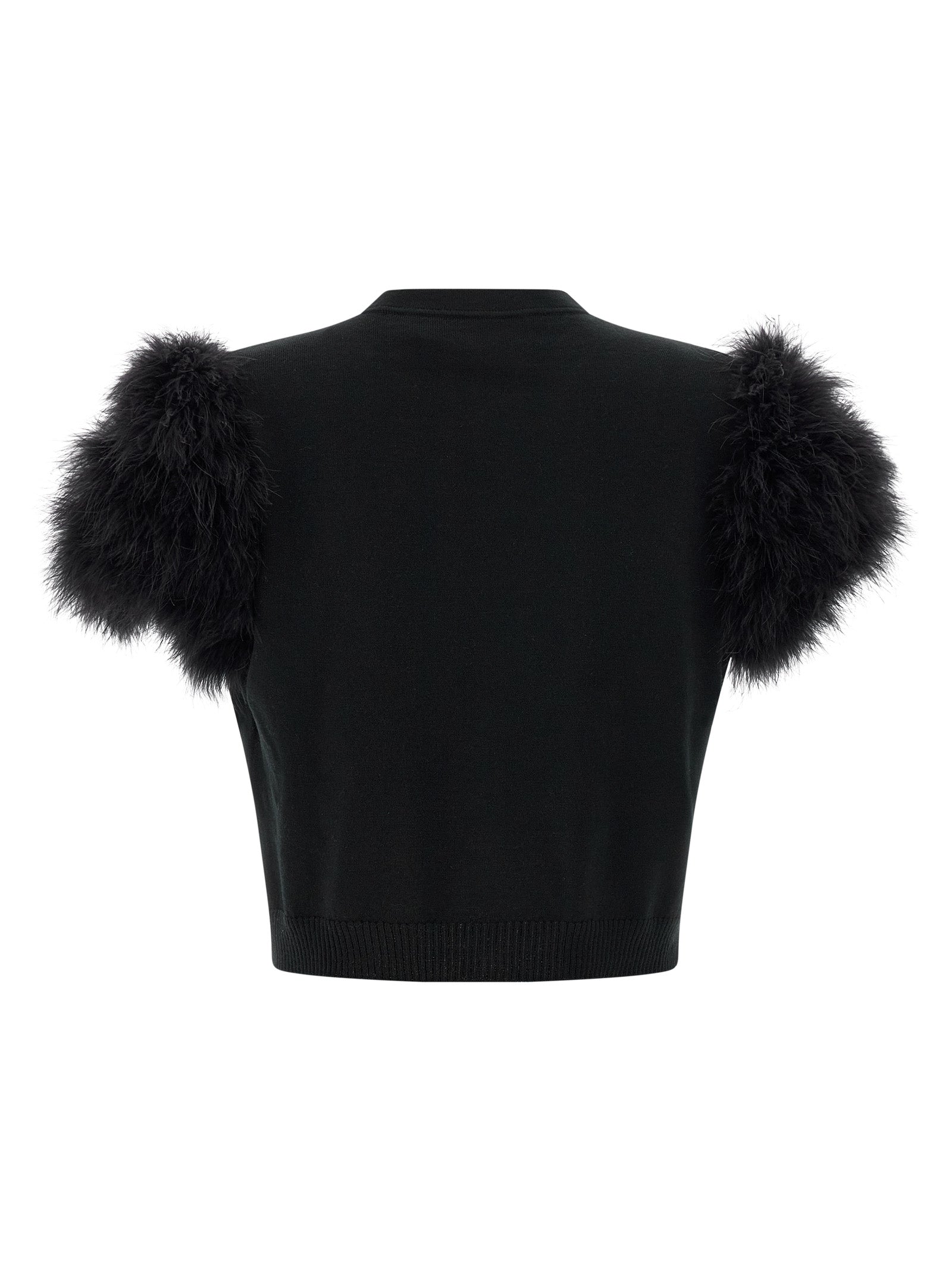 VALENTINO GARAVANI - VALENTINO GARAVANI - Valentino Garavani feathered knit cardigan - Women’s Knitwear