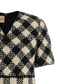 VALENTINO GARAVANI - VALENTINO GARAVANI - Valentino Garavani Damier Tweed dress - Women’s Clothing
