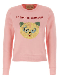 VALENTINO GARAVANI - VALENTINO GARAVANI - Valentino Garavani ’Le Chat de la Maison’ sweatshirt - Women’s Sweatshirts