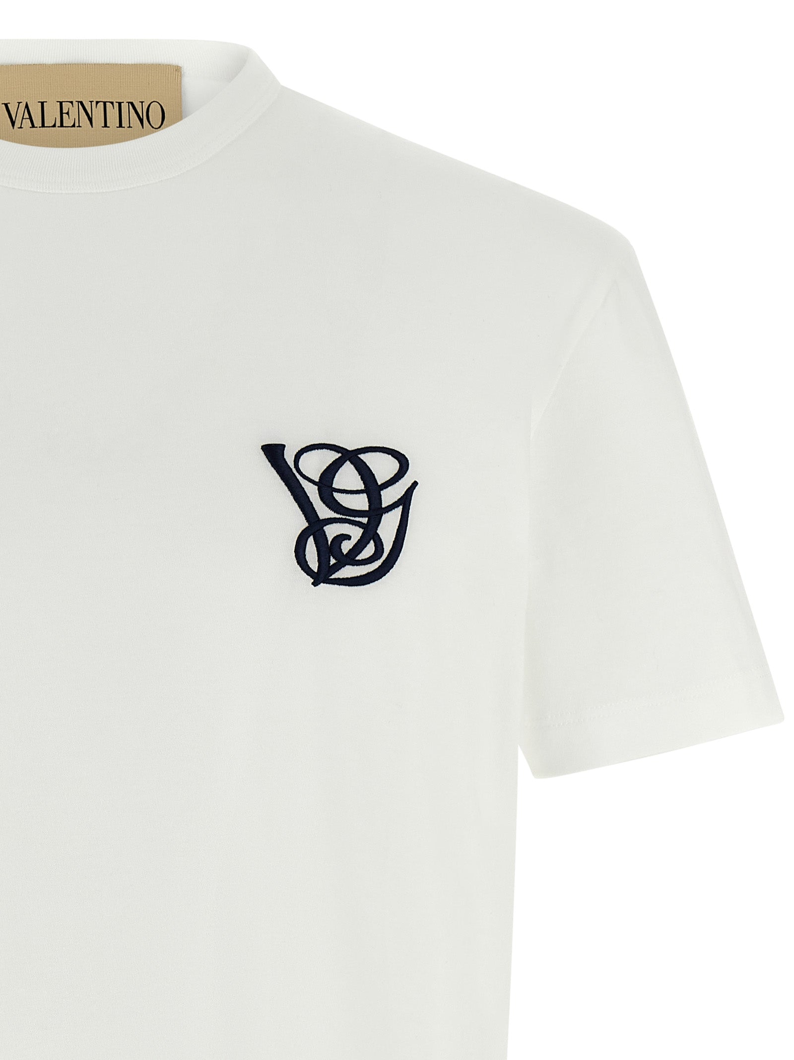 VALENTINO GARAVANI - VALENTINO GARAVANI - Valentino Garavani logo embroidery T-shirt - Men’s Tops