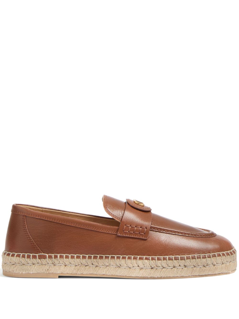 Valentino Garavani - Valentino Garavani Flat shoes Leather Brown - Espadrilles