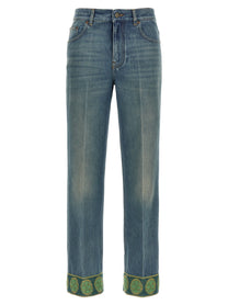 VALENTINO GARAVANI - VALENTINO GARAVANI - Valentino Garavani jacquard jeans - Women’s Bottoms