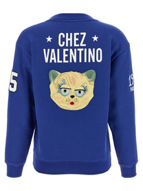 VALENTINO GARAVANI - VALENTINO GARAVANI - Valentino Garavani ’Chat de la Maison’ sweatshirt - Women’s Sweatshirts