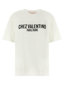 VALENTINO GARAVANI - VALENTINO GARAVANI - Valentino Garavani ’Chez Valentino’ T-shirt - Women’s Top