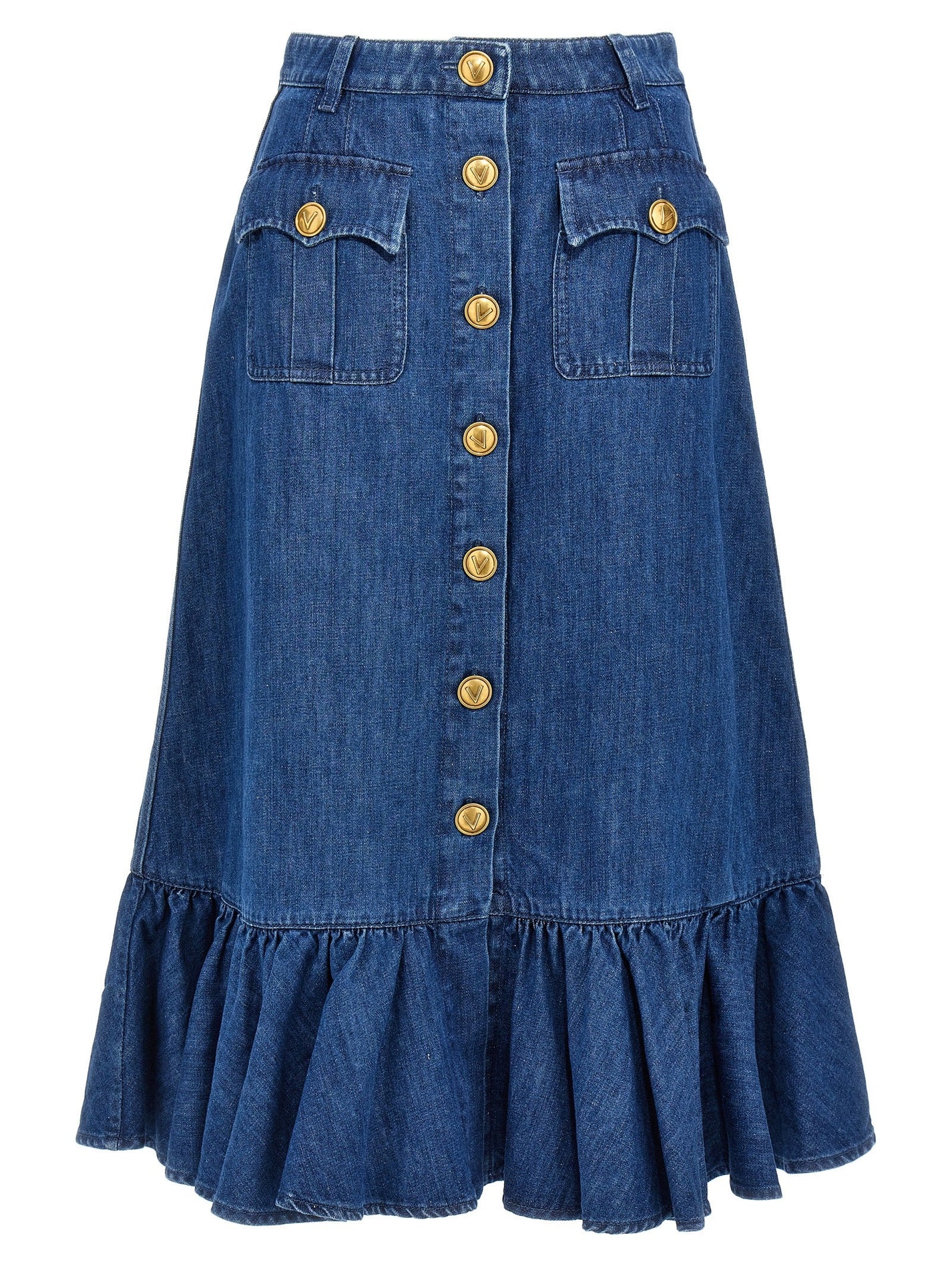 VALENTINO GARAVANI - VALENTINO GARAVANI - Valentino Garavani denim skirt - Women’s Clothing