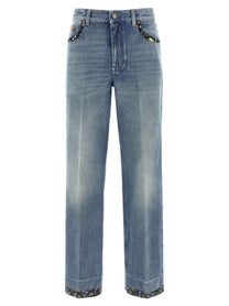 VALENTINO GARAVANI - VALENTINO GARAVANI - Valentino Garavani floral jeans - Women’s Bottoms