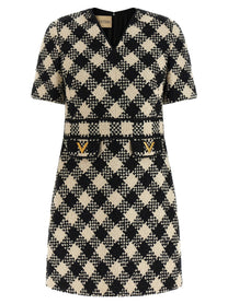 VALENTINO GARAVANI - VALENTINO GARAVANI - Valentino Garavani Damier Tweed dress - Women’s Clothing