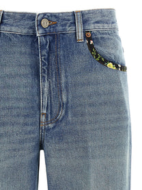 VALENTINO GARAVANI - VALENTINO GARAVANI - Valentino Garavani floral jeans - Women’s Bottoms