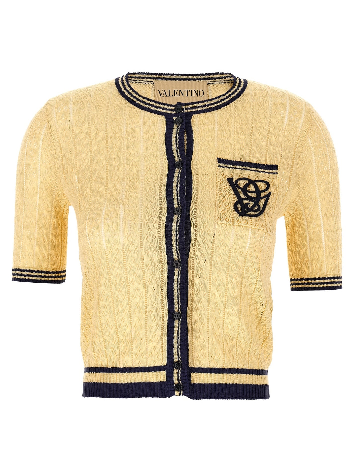 VALENTINO GARAVANI - VALENTINO GARAVANI - Valentino Garavani VG embroidery cardigan - Women’s Knitwear