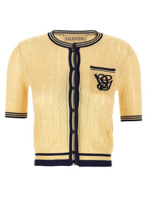 VALENTINO GARAVANI - VALENTINO GARAVANI - Valentino Garavani VG embroidery cardigan - Women’s Knitwear