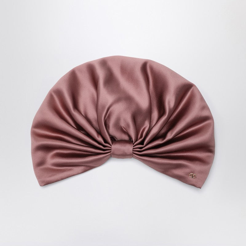 Valentino Garavani - Valentino Garavani Antique pink silk foulard turban - Other