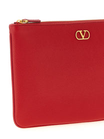 VALENTINO GARAVANI - VALENTINO GARAVANI - Valentino Garavani Vlogo Signature clutch bag - Women’s Bags