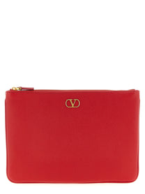 VALENTINO GARAVANI - VALENTINO GARAVANI - Valentino Garavani Vlogo Signature clutch bag - Women’s Bags