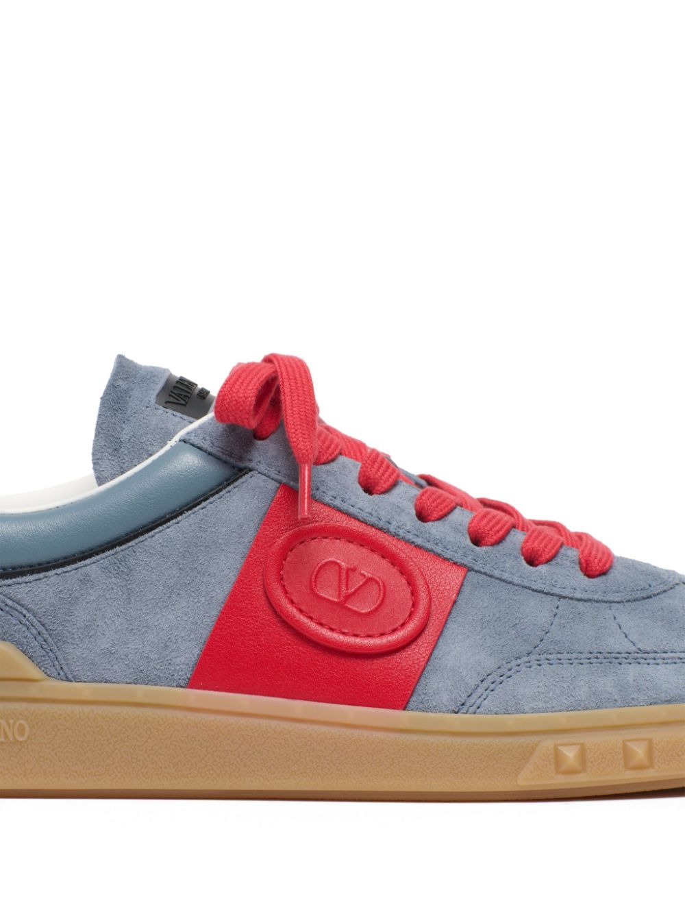 Valentino Garavani - Valentino Garavani Upvillage Low Top Sneaker In Split Leather And Calfskin Nappa Leather - Men’s