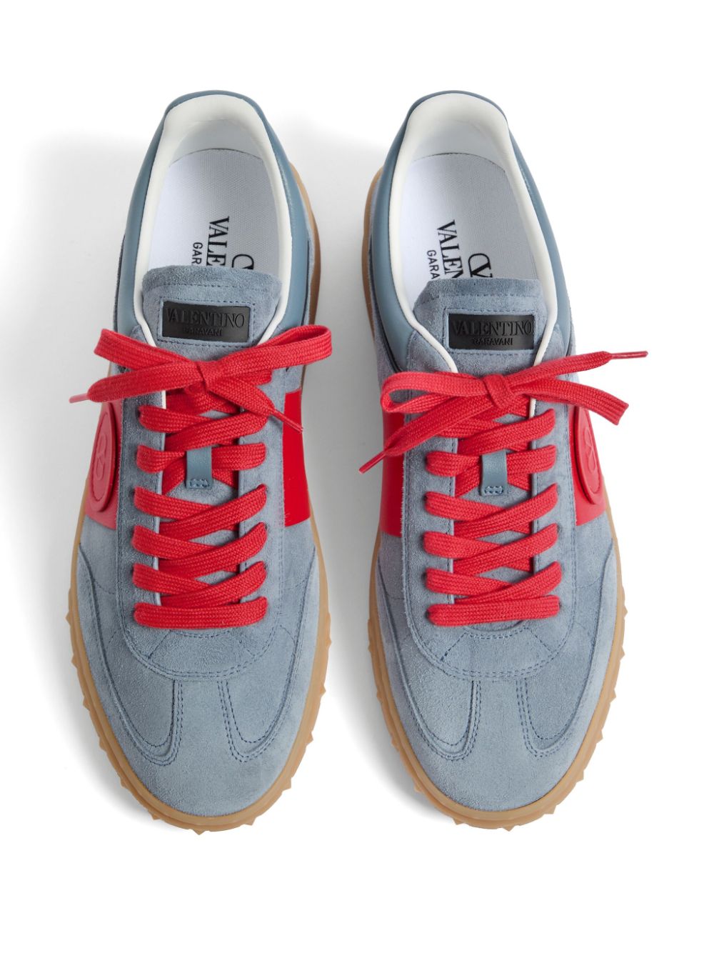 Valentino Garavani - Valentino Garavani Upvillage Low Top Sneaker In Split Leather And Calfskin Nappa Leather - Men’s