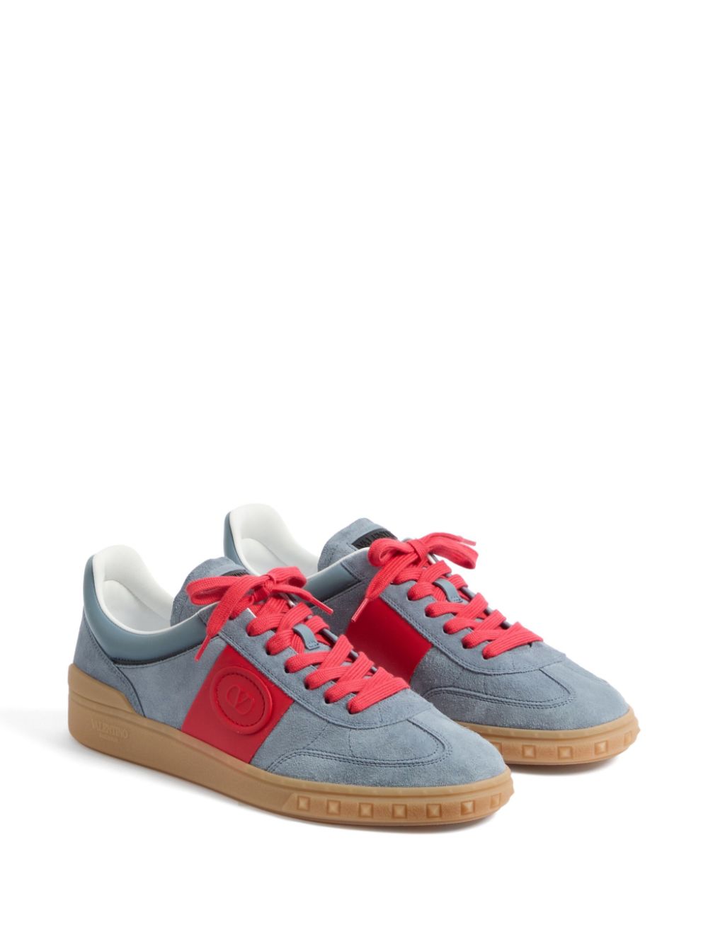 Valentino Garavani - Valentino Garavani Upvillage Low Top Sneaker In Split Leather And Calfskin Nappa Leather - Men’s