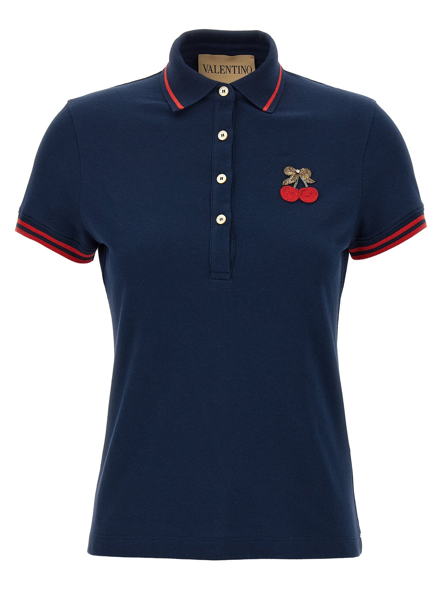 VALENTINO GARAVANI - VALENTINO GARAVANI - Valentino Garavani ’Cherryfic’ polo shirt - Women’s Tops