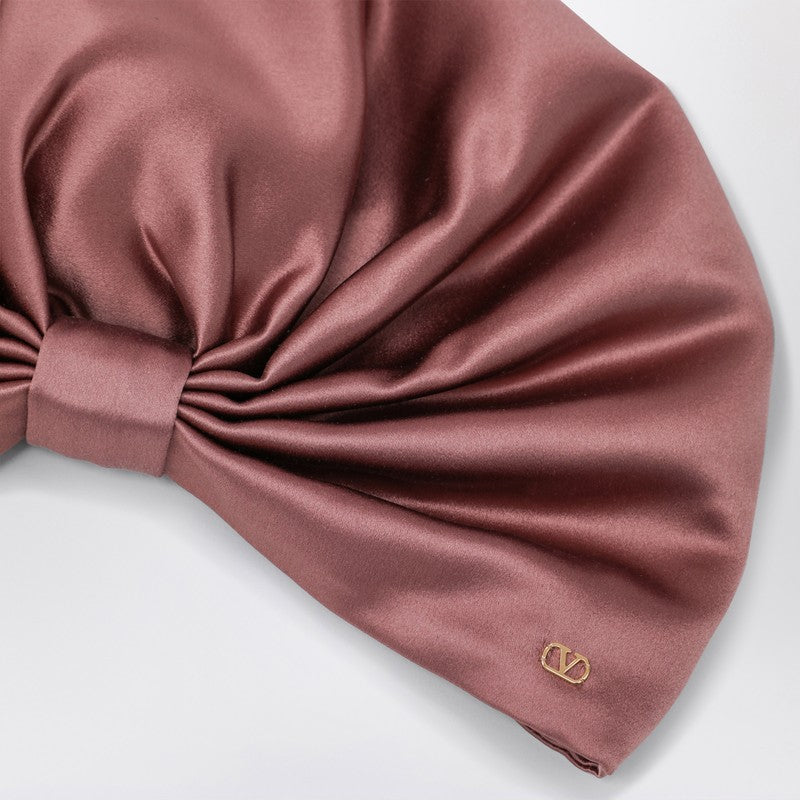 Valentino Garavani - Valentino Garavani Antique pink silk foulard turban - Other