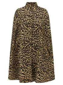 VALENTINO GARAVANI - VALENTINO GARAVANI - Valentino Garavani cape in animalier cloth - Women’s Outerwear
