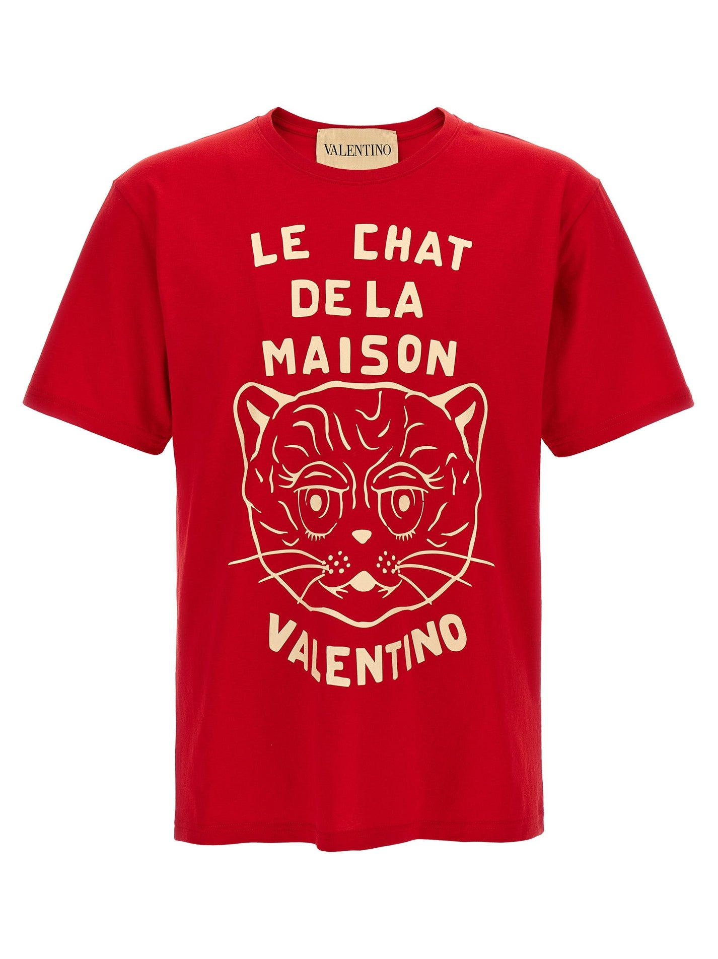 VALENTINO GARAVANI - VALENTINO GARAVANI - Valentino Garavani ’Le Chat de la Maison’ T-shirt - Men’s Tops