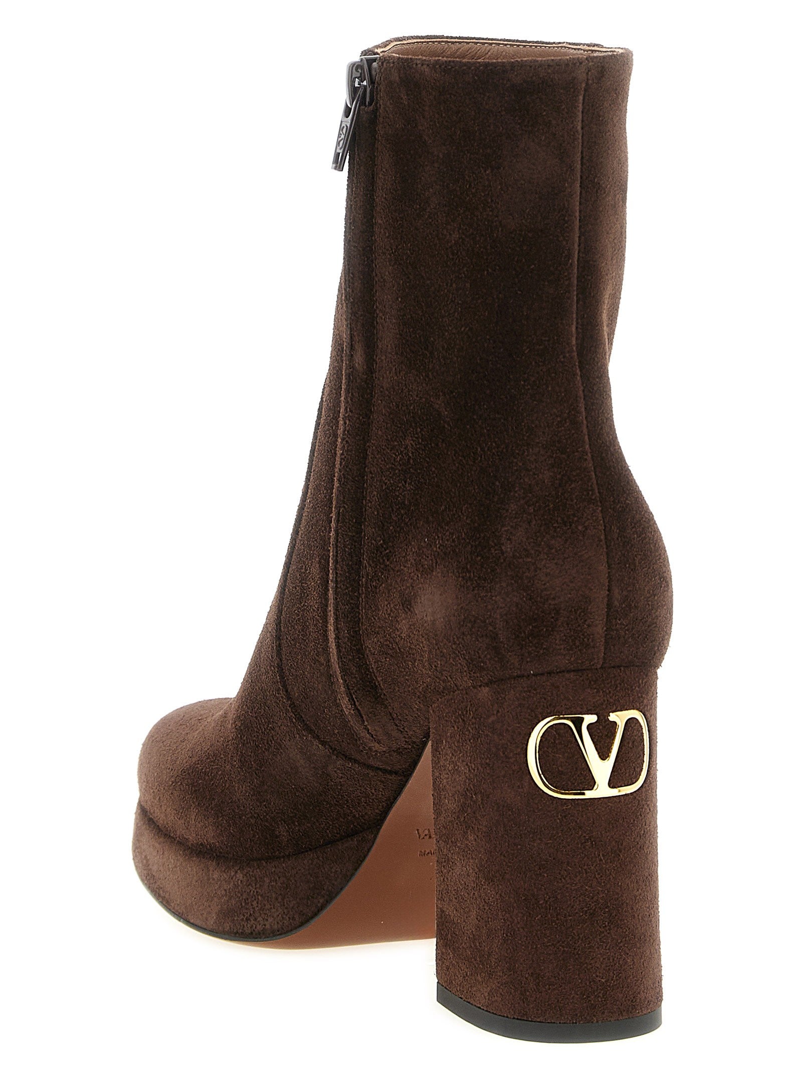 Valentino Valentino Garavani Fawcette Ankle Boots Brown
