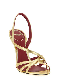 Valentino Valentino Garavani Fetishique Sandals Gold