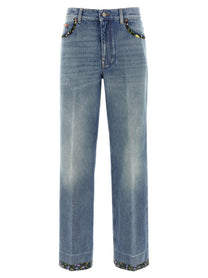 Valentino Valentino Garavani Floral Jeans Blue