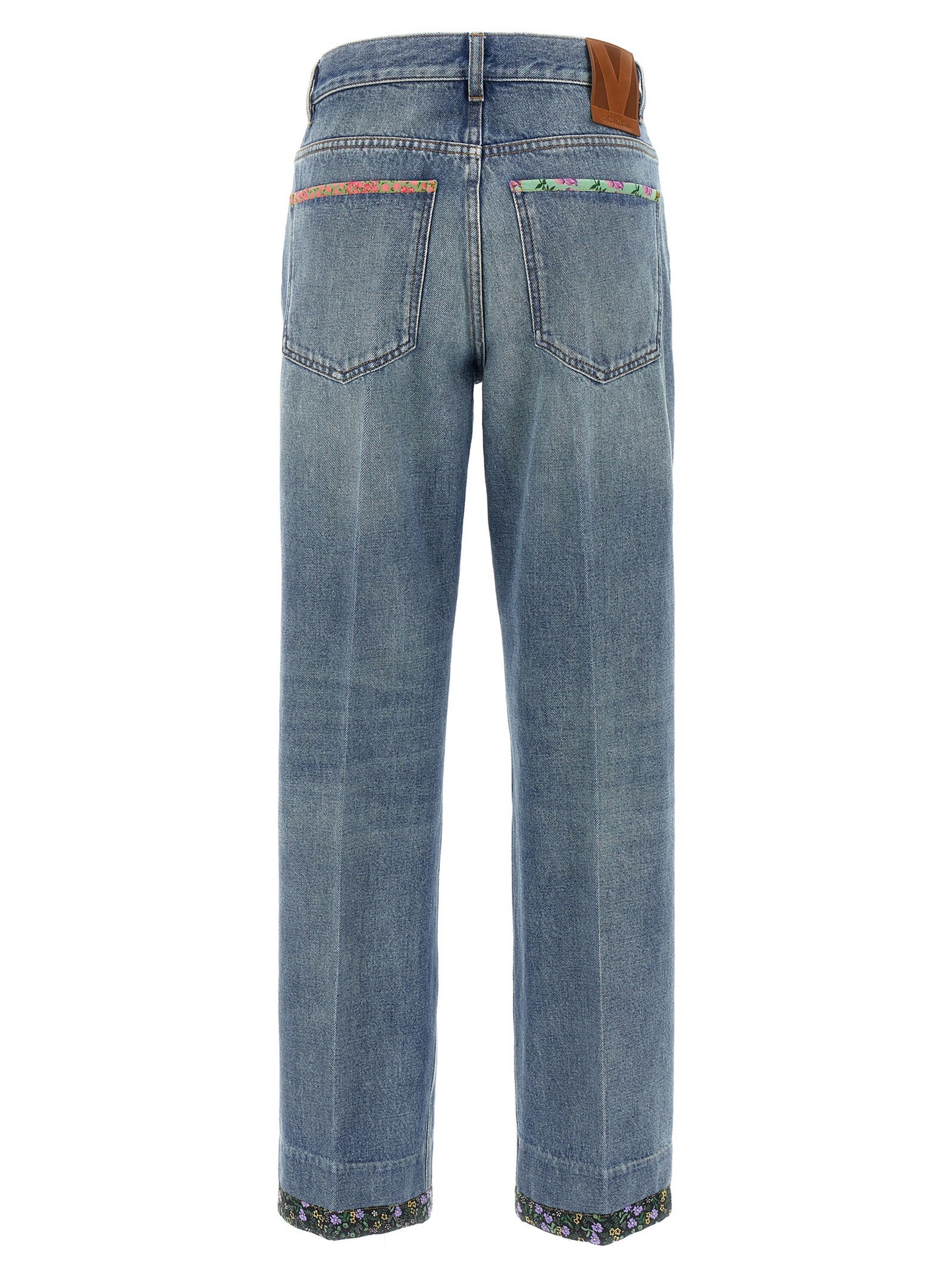Valentino Valentino Garavani Floral Jeans Blue
