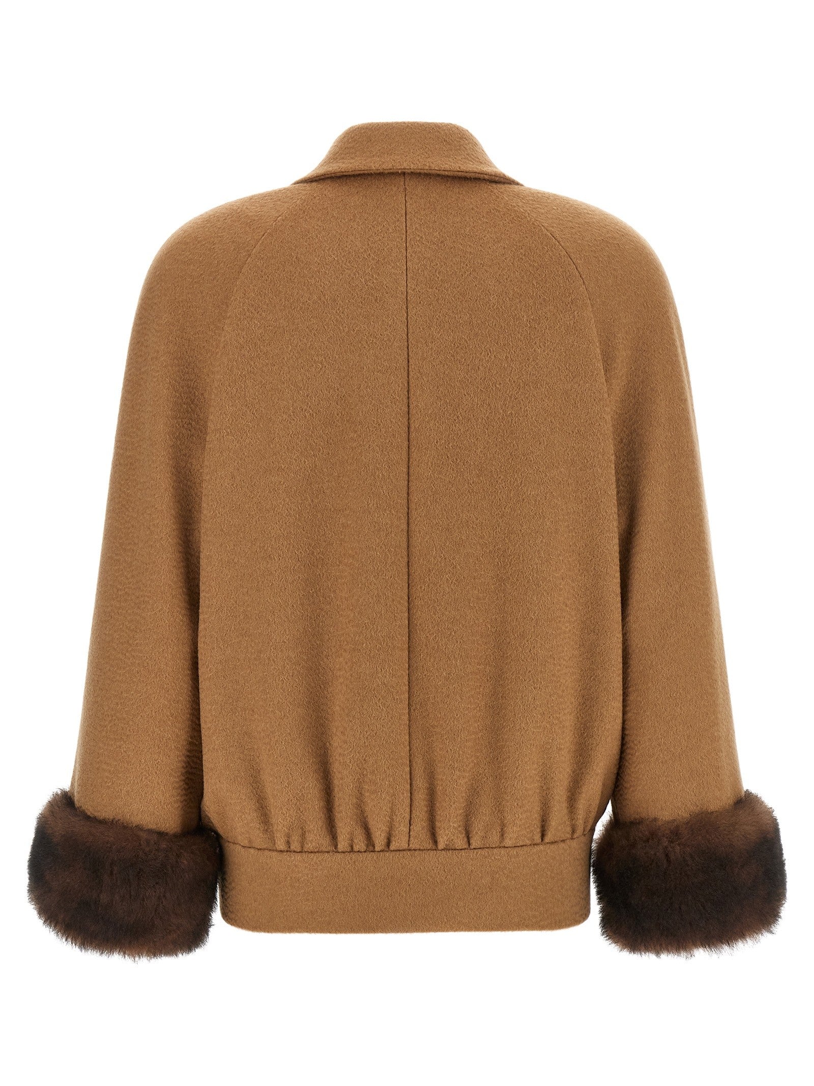 Valentino Valentino Garavani Fur Insert Caban Brown