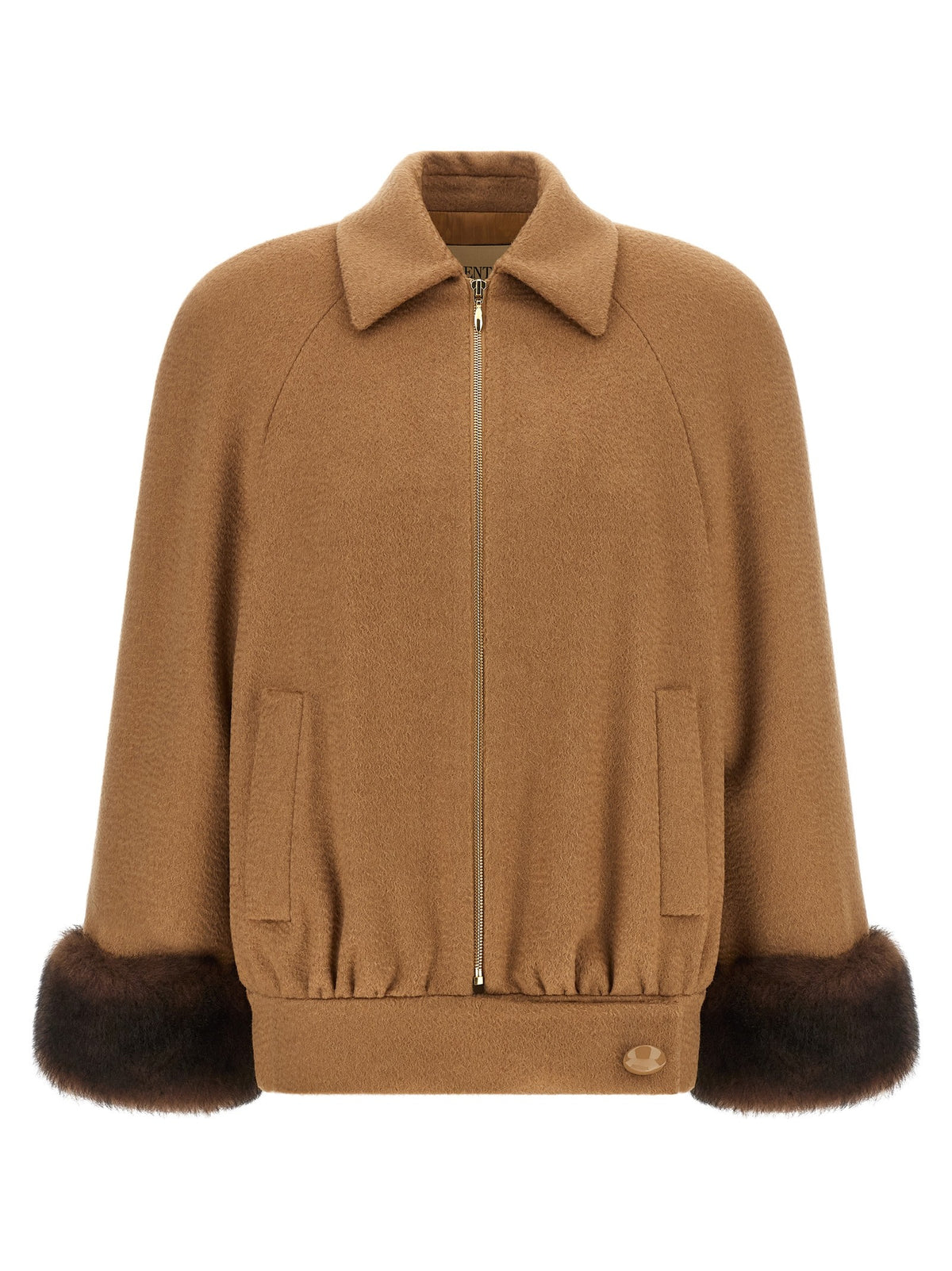 Valentino Valentino Garavani Fur Insert Caban Brown