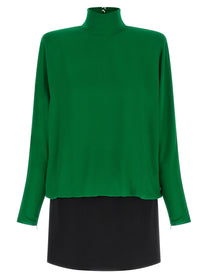 Valentino Valentino Garavani Georgette Dress Green