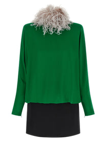 Valentino Valentino Garavani Georgette Dress Green