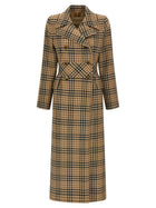 Valentino Valentino Garavani Houndstooth Wool Coat Brown