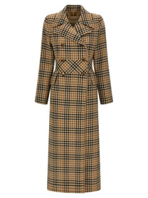 Valentino Valentino Garavani Houndstooth Wool Coat Brown