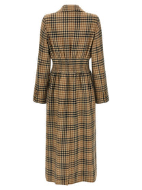 Valentino Valentino Garavani Houndstooth Wool Coat Brown