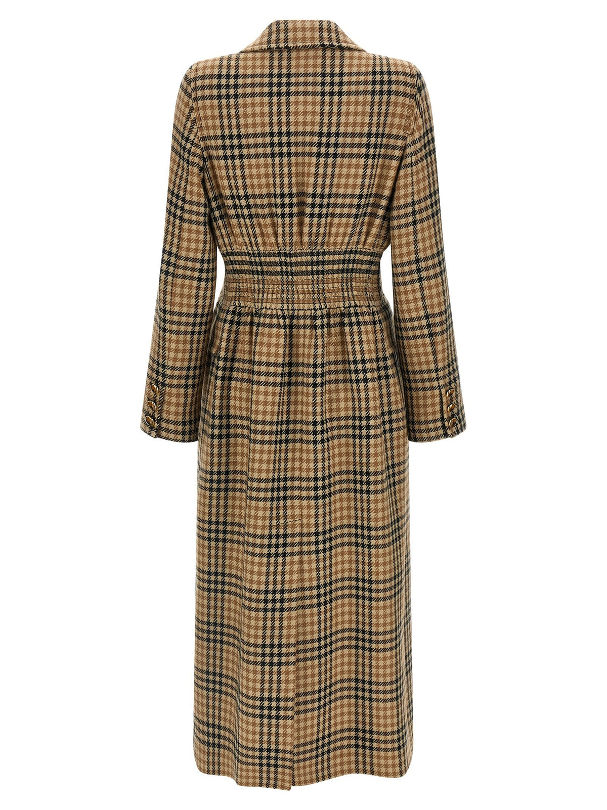 Valentino Valentino Garavani Houndstooth Wool Coat Brown, view 2