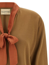 Valentino Valentino Garavani Lavallière Collar Sweater Brown