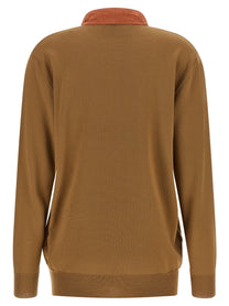 Valentino Valentino Garavani Lavallière Collar Sweater Brown