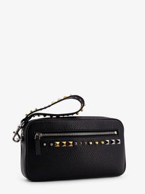 Valentino Men's Valentino Garavani Leather Clutch Black