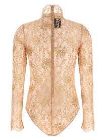 Valentino Valentino Garavani Lurex Lace Bodysuit Blue, view 2
