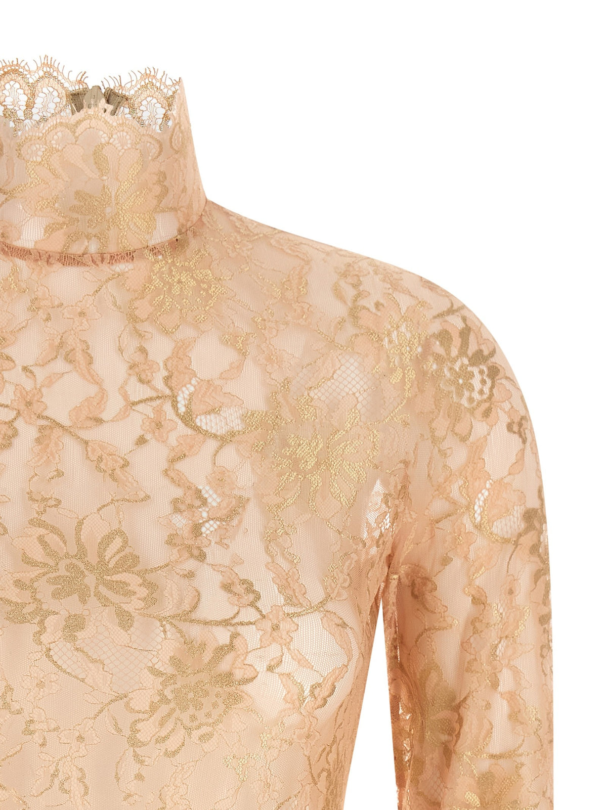 Valentino Valentino Garavani Lurex Lace Bodysuit Blue, view 3